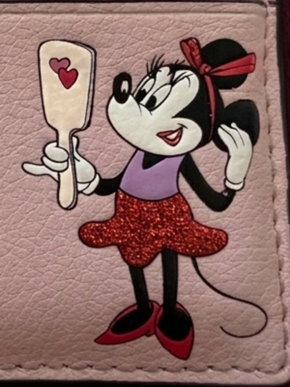 DISNEY x KATE SPADE New York Minnie Mouse Glitter Wallet Slim Card Case Holder